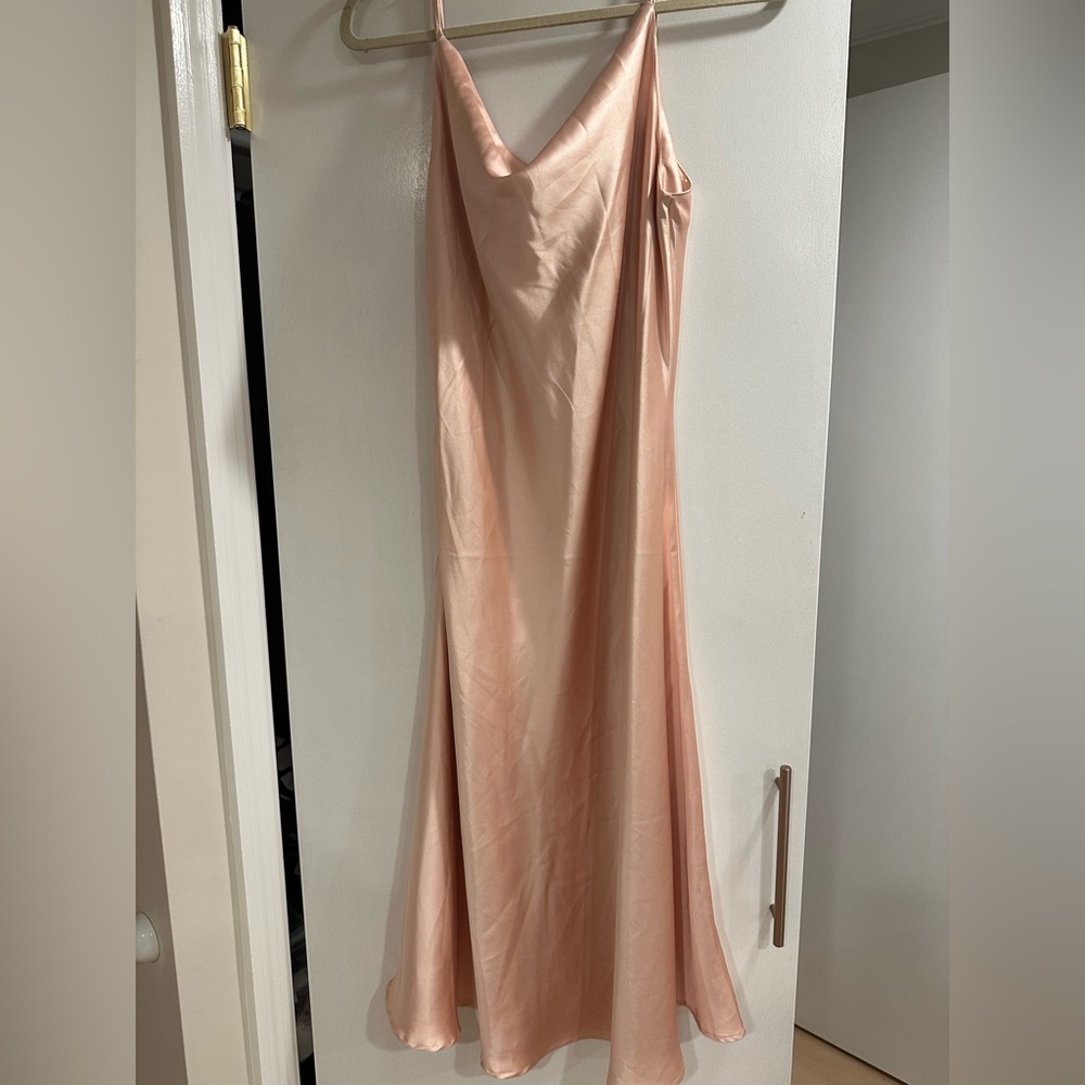 Peach/champagne maxi dress size medium